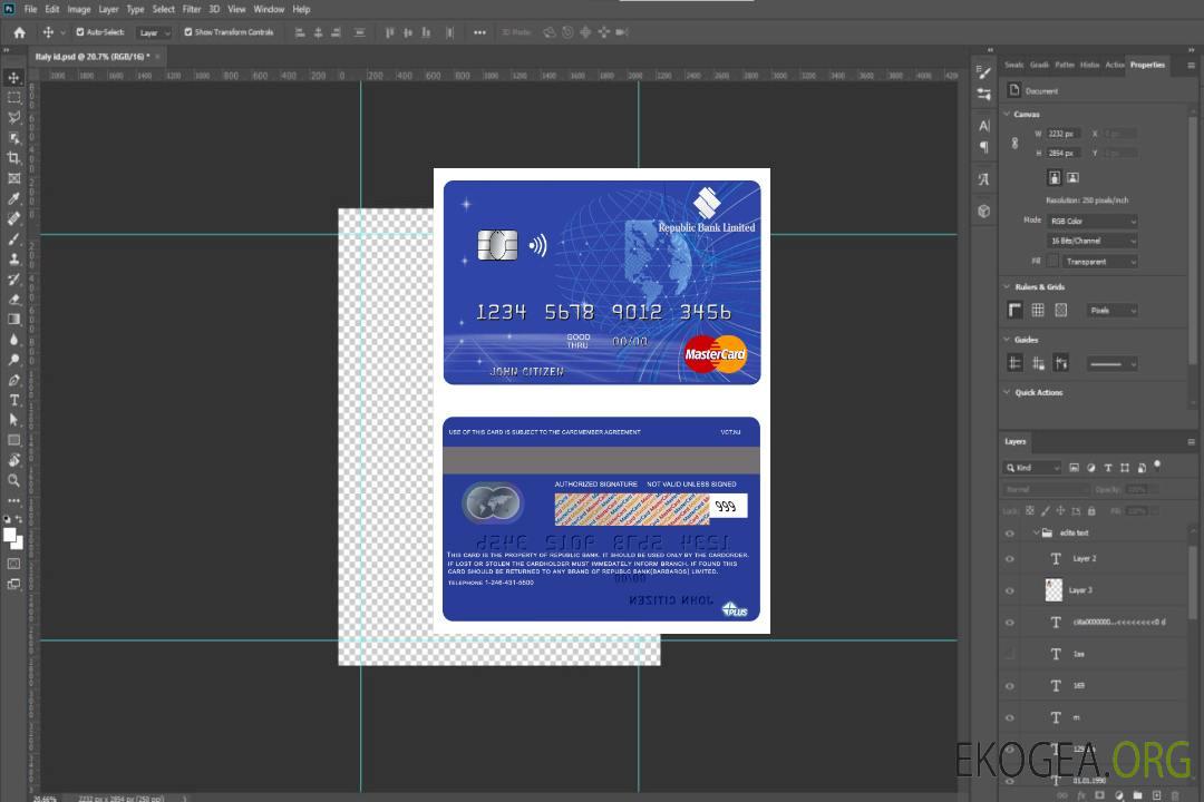 Carte Mastercard de la Barbaros Republic Bank template Carte Mastercard de la Barbaros Republic Bank template